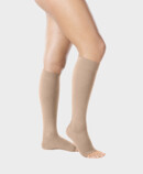 Juzo Intenso below-knee stockings with open toes, in Almond Juzo Intenso below-knee stockings with open toes, in Almond