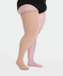 Product image - above-knee compression stocking Above-knee compression stocking with silicone border